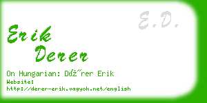 erik derer business card